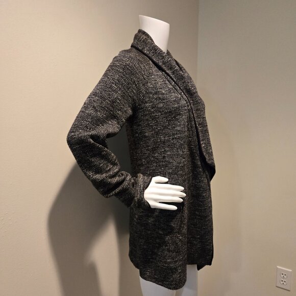 Theory Carileen Westacle Open Cardigan Draped Waterfall Sweater Gray S - Picture 4 of 5